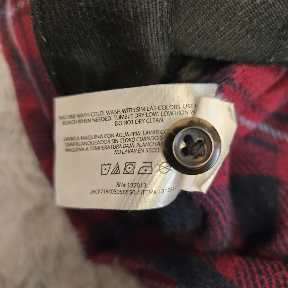 Orvis Mens Red Black Plaid Flannel Button Down Shirt Medium 1312517